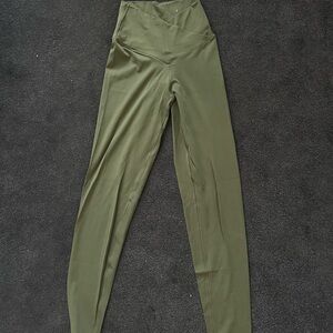 Aerie Olive High-Waisted Cross-Over Leggings